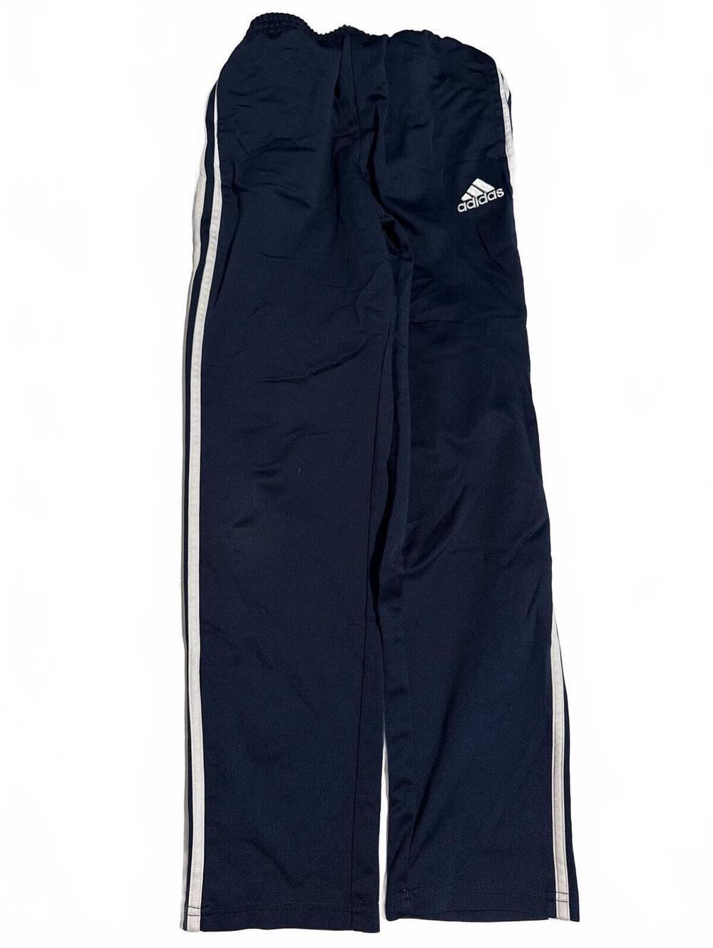 Adidas Navy Blue Track Pants - Kids Large